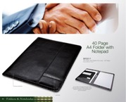 A4 Folder With Elastic Pen Loop - 40 Pages - Black