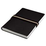A5 Journal With Striped Elastic Band - 144 Pages - Black