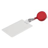 Round Retractable Badge Holder - Red