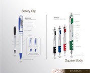 Safety Clip Ballpoint Pen - Blue