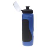 600ml Rubberised Grip Water Bottle - Red, Clear or Blue