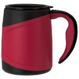 440ml Microwavable Double Wall Mug - Red, Black or Blue