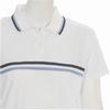 Ladies Breezer Golf Shirt - White/Navy/Sky