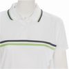 Ladies Breezer Golf Shirt - White/Navy/Lime