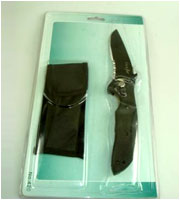 Folding Knife And Pouch In Blister Pack
