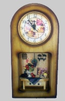 Wooden Wall Clock with Kitchen Theme - 43cm High