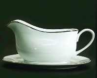 Just Platinum Gravy Boat with Saucer