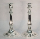 Silver Plated Candle Sticks - 24cm