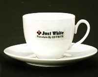 White Tea Cup & Saucer - Just White