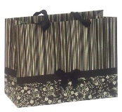 Set 6 Gift Bags - Black Stripes medium