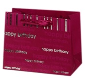 Set 6 Gift Bags - Happy Birthday Purple X Large
