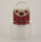 Trinket Box with Bling and Red Heart Handbag 8 * 5cm