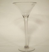 Footed Glass Candle Holder 34cm High