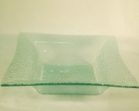 Square Deep Glass Bowl 35 * 35 * 65cm