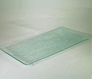 Rectangular Glass Platter/Tray - Ripple 39 * 21cm