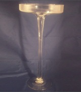 Footed Glass Candle Holder 50cm High