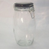 Hermetic Glass Storage Jar & Lid 1.35 Litre - 20cm (Height)