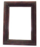 Brown iron Wall Mirror with Bevel 80 * 60.5