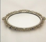 Tray Mirror with Pearls - Bling 31*25cm
