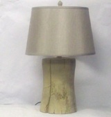 Poly Resin Wood Table Lamp - 60cm