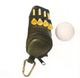 Golf Set in Zipper Pu Pouch including 3 golf balls and tees