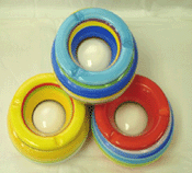 Ceramic Ashtray - 2Pc Multicoloured Single
