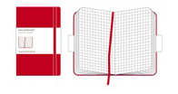 Moleskine Classic Squared Notebook Red Pocket