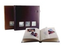 Freemount Leather Picture Album - 3 Windows- Available in Burgan