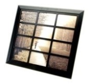 Black Wooden Photo Frame - 12 Windows