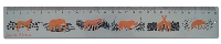 30Cm Safari Ruler - Avail In: Aluminium & Black/Orange Print