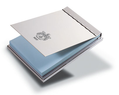 Silver plated note pad