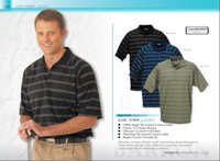 165G Basic Stripe MercerisedMercerised Cotton Golf Shirt