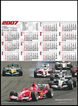 Single Sheet Mini Poster Calender - Formula1