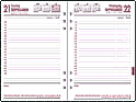 A5 page-a-day organiser - page layout