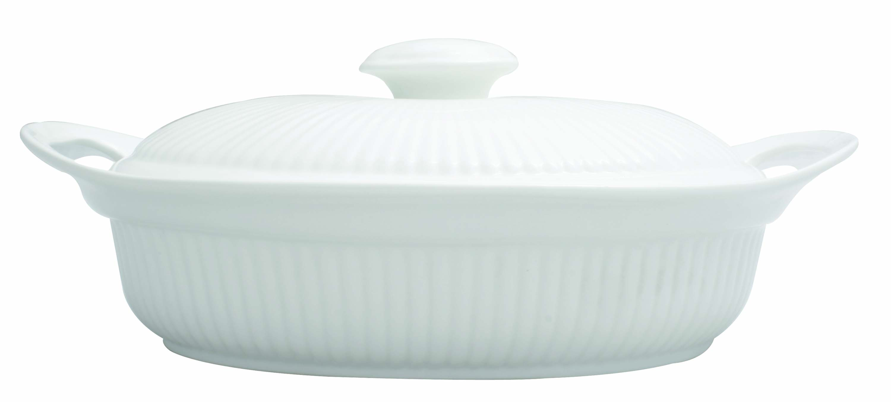 White porcelain 13 Casserole Dish with lid. (PGIFTSH439000) Perkal