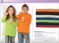 165G Kiddies Long Sleeve Poly Cotton T-Shirt