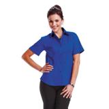 Ladies Brushed Cotton Twill Blouse - Short Sleeve