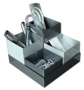 One Size Penholder Set Of 4 Square - Avail In: Aluminium, Black,