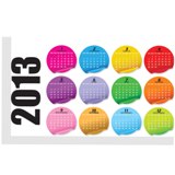 Magnetic calendar A5 landscape - full color