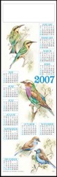 Single Sheet Poster Calender - Short Wall - Birds