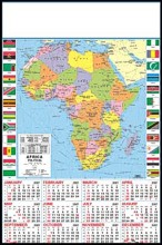 Single Sheet Poster Calender - Maps - Africa