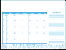 Standard Desk Planner (Blue)