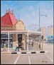 Painting of corner shop Bethleham, Free State on calendar.