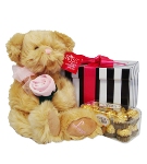 Champagne Bear & Chocs (Standard) Hamper