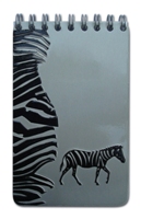 A7 Safari Notebook - Zebra - Avail In: Aluminium & Black Print